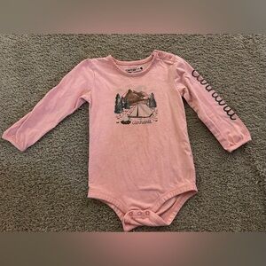 Carhartt Coral Long Sleeve Baby Onesie